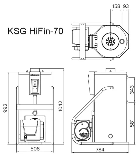 Газовый котёл Kiturami KSG HiFin 70R