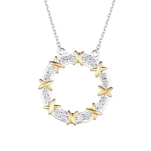 Серебряное колье с фианитом, 5,61 г