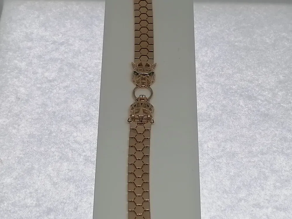 Золотой браслет с фианитом, 10,95 г