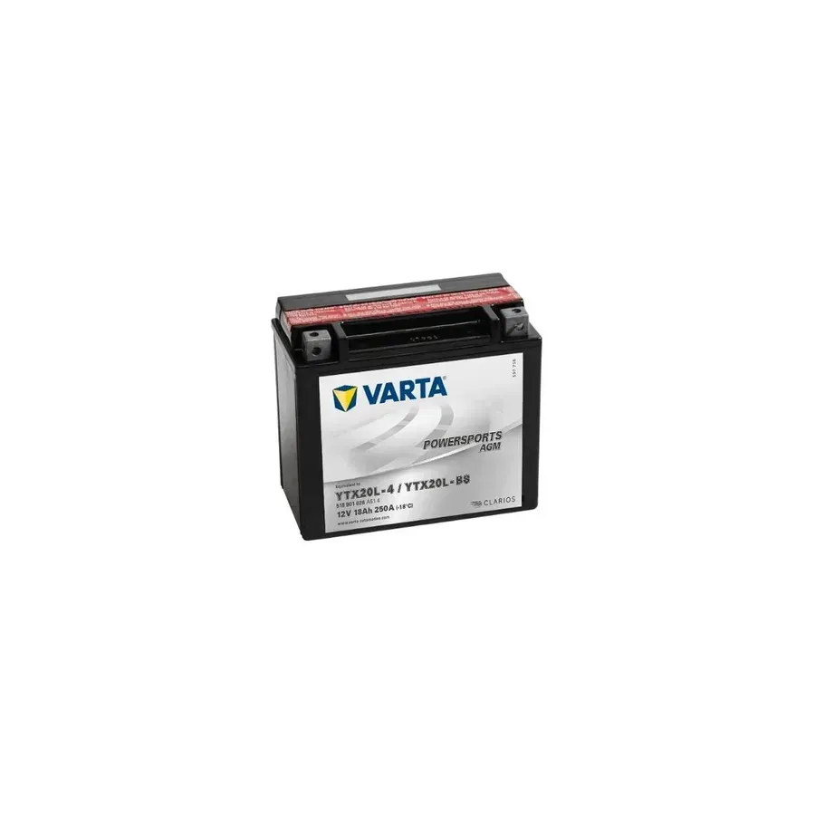 Аккумулятор VARTA Powersports AGM YTX20L-BS 18 А·сағ 260 А