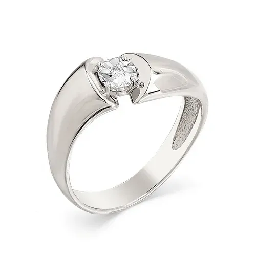 Золотое кольцо с бриллиантом, 2,85 г, р. 17
