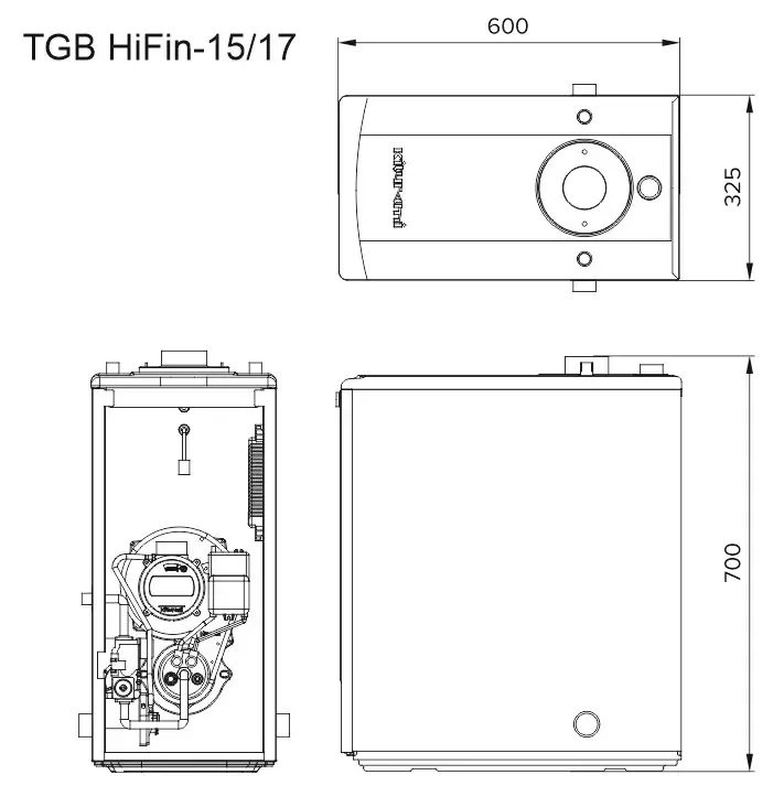 Газовый котёл Kiturami TGB HiFin-15, 18 кВт