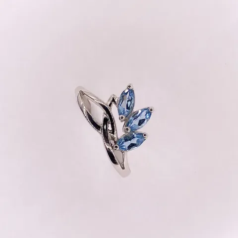 Топаз қондырылған алтын сақина, 1 г, коды 41388