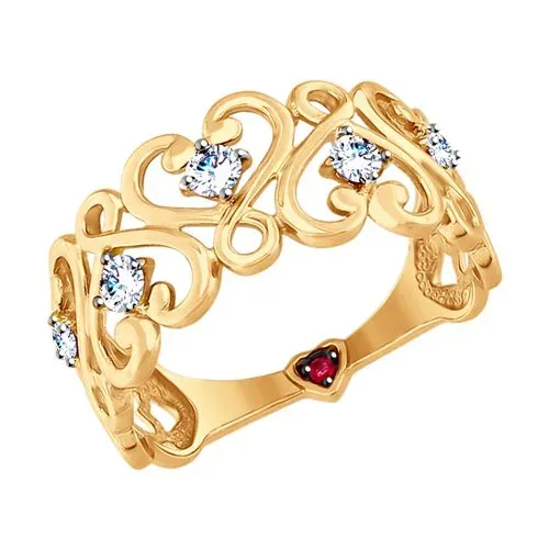 Кольцо с фианитом, 2,95 г