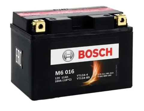 Аккумулятор Bosch M6 016 AGM YT12A-BS 11 Ач 160 А