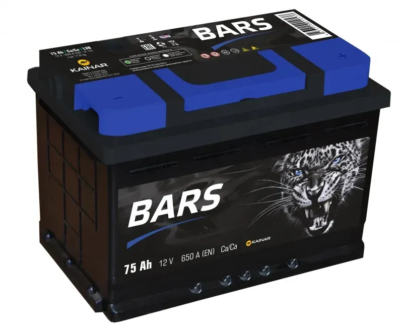 Аккумулятор Bars 6СТ-75 75 А·сағ 650 А