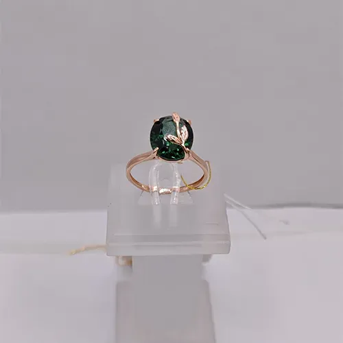 Золотое кольцо с турмалином, 2,79 г