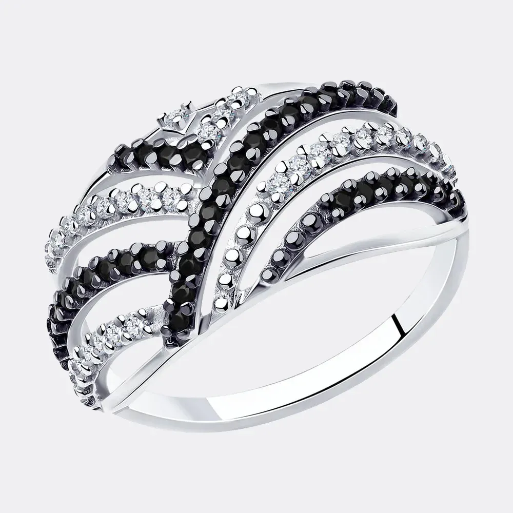 Серебряное кольцо с фианитом, 2,62 г