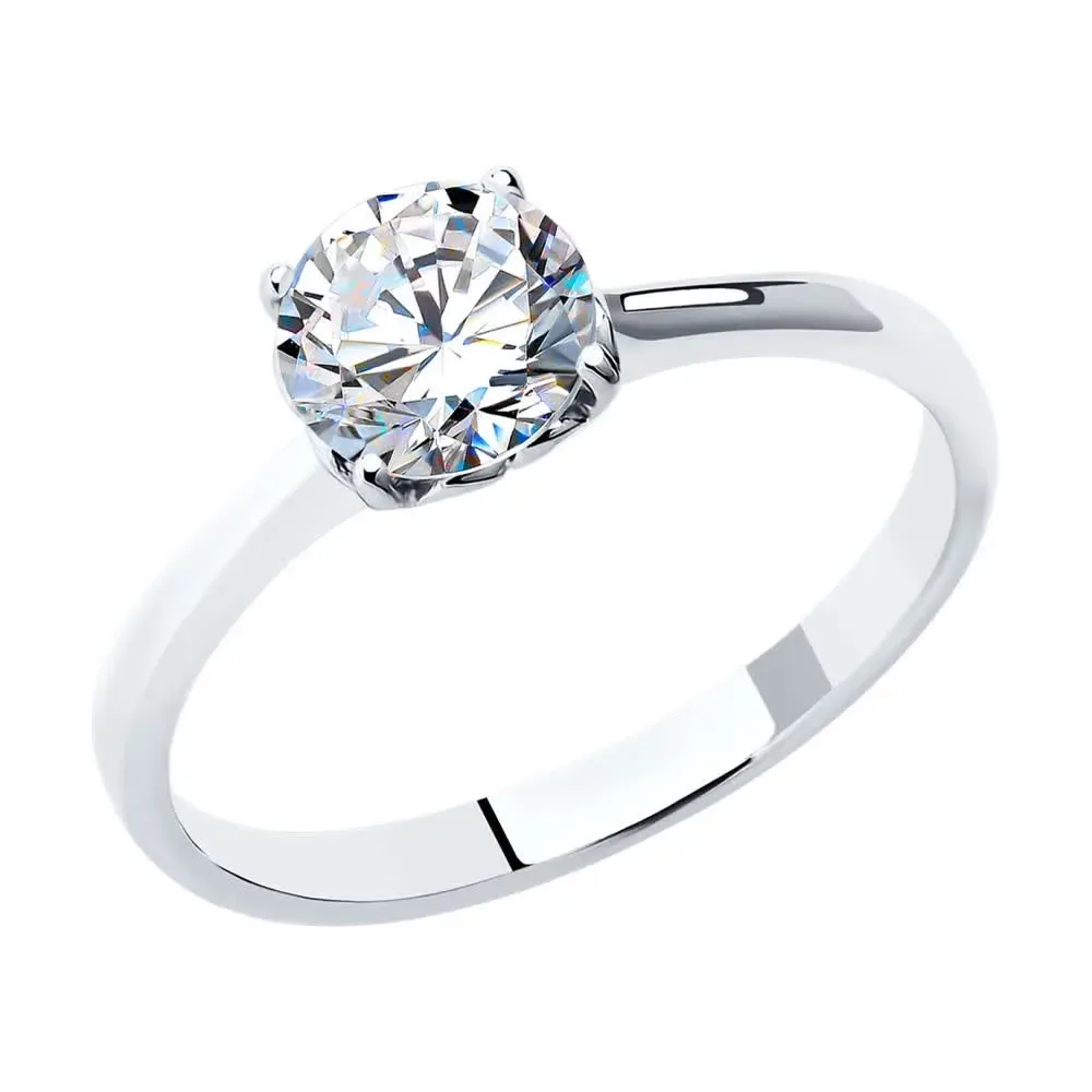 Серебряное кольцо с фианитом, 1,23 г