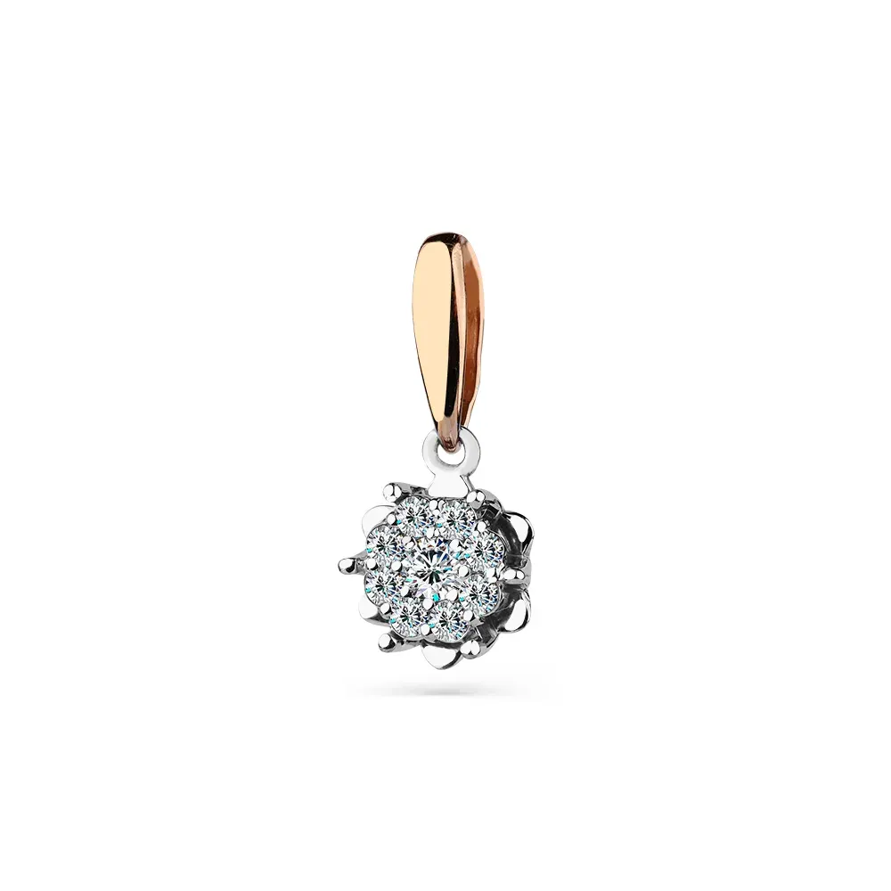 Серебряные серьги с фианитом, 1,3 г