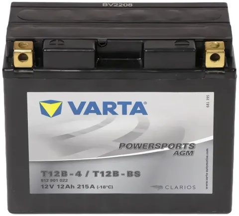 Аккумулятор VARTA Powersports AGM YT12B-BS 12 Ач 215 А
