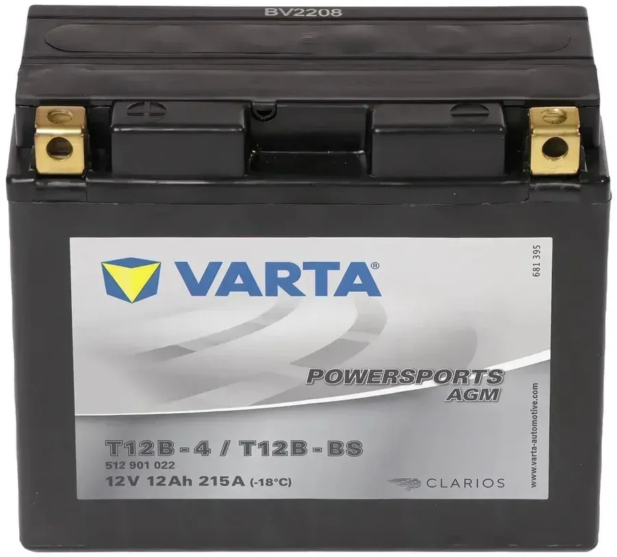 Аккумулятор VARTA Powersports AGM YT12B-BS 12 А·сағ 215 А