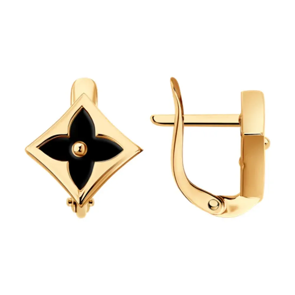 Серебряные серьги с фианитом, 2,76 г