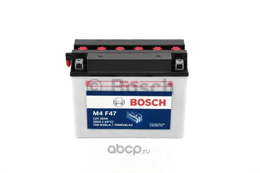 Аккумулятор Bosch M4 F47 Y50N18L-A2 20 Ач 260 А