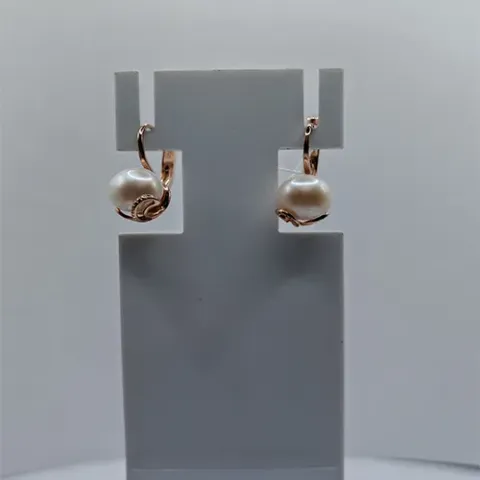 Інжу қондырылған алтын сырға, 5,39 г
