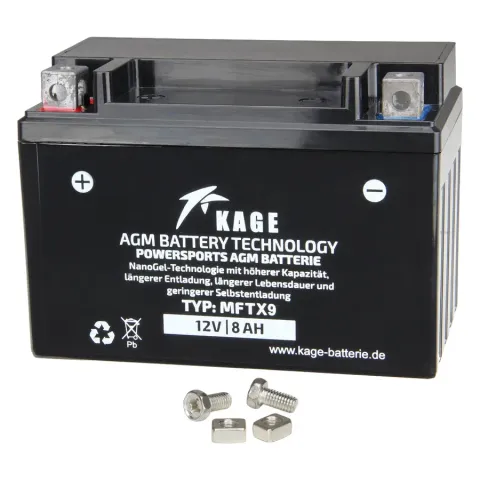 Аккумулятор Kage AGM YTX9-BS 9 Ач 135 А
