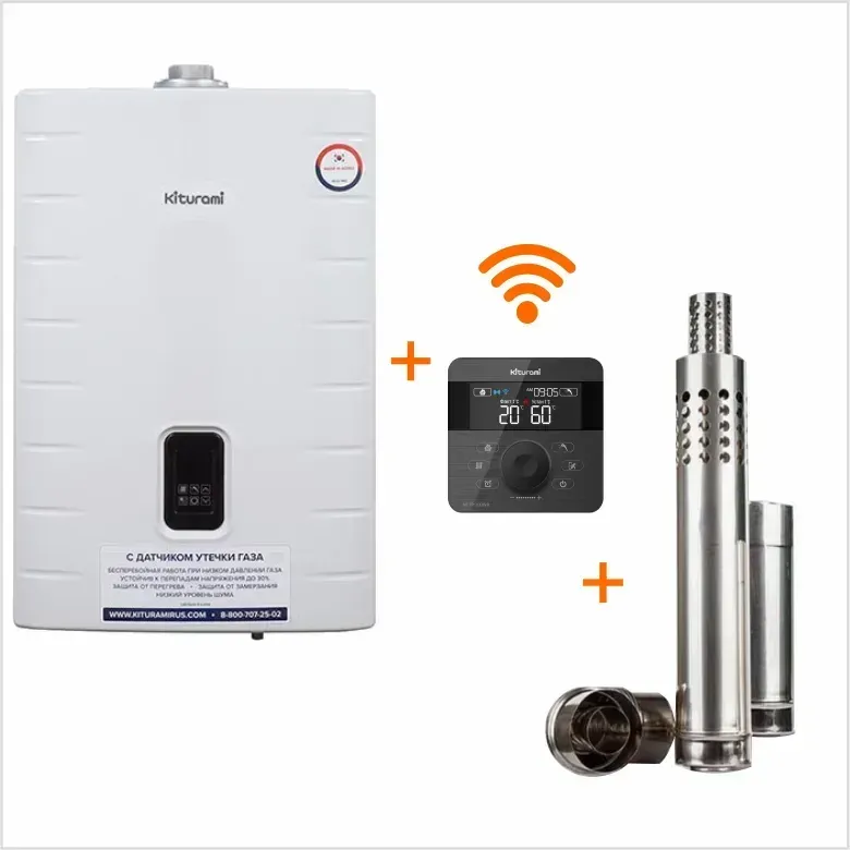 Газовый котёл Kiturami World Alpha WA24 + пульт NCTR 100WR WiFi
