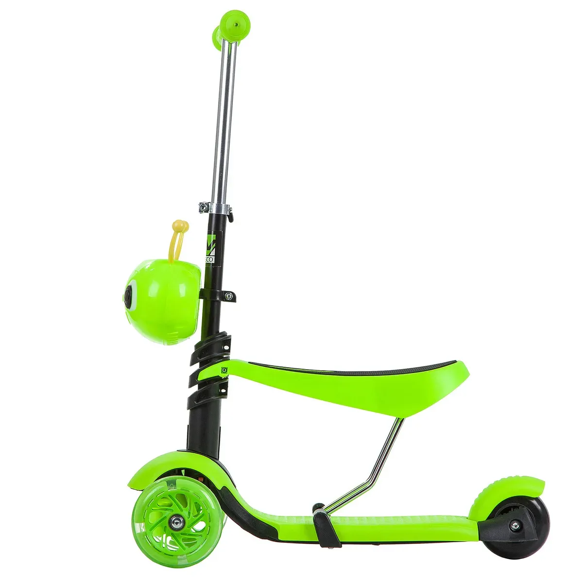Детский самокат Novatrack Disco-kids Saddle, трансформер с сиденьем