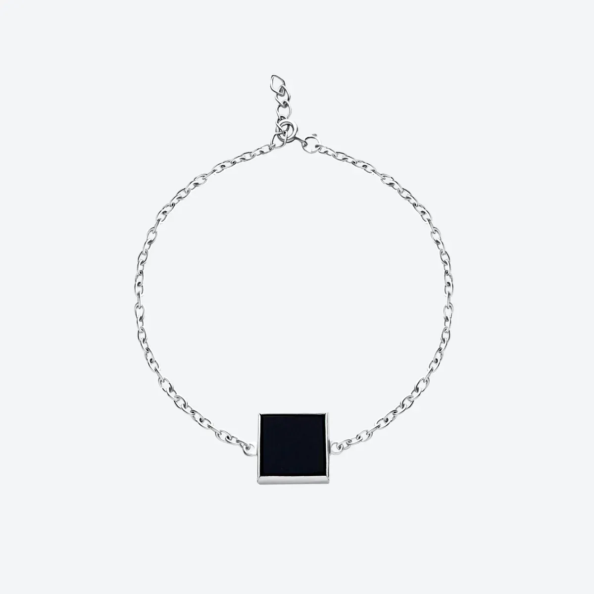 Серебряный браслет с ониксом, 2,66 г