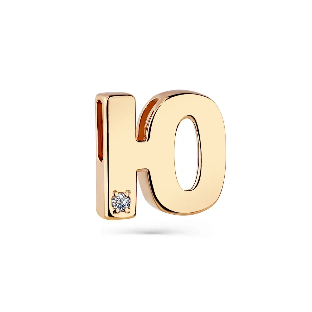 Золотая подвеска с фианитом, 1,08 г