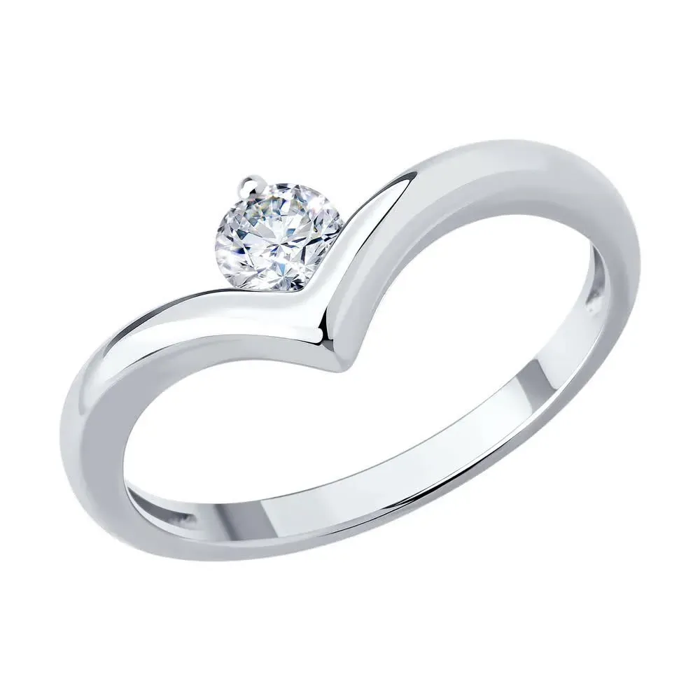 Серебряное кольцо с фианитом, 1,9 г