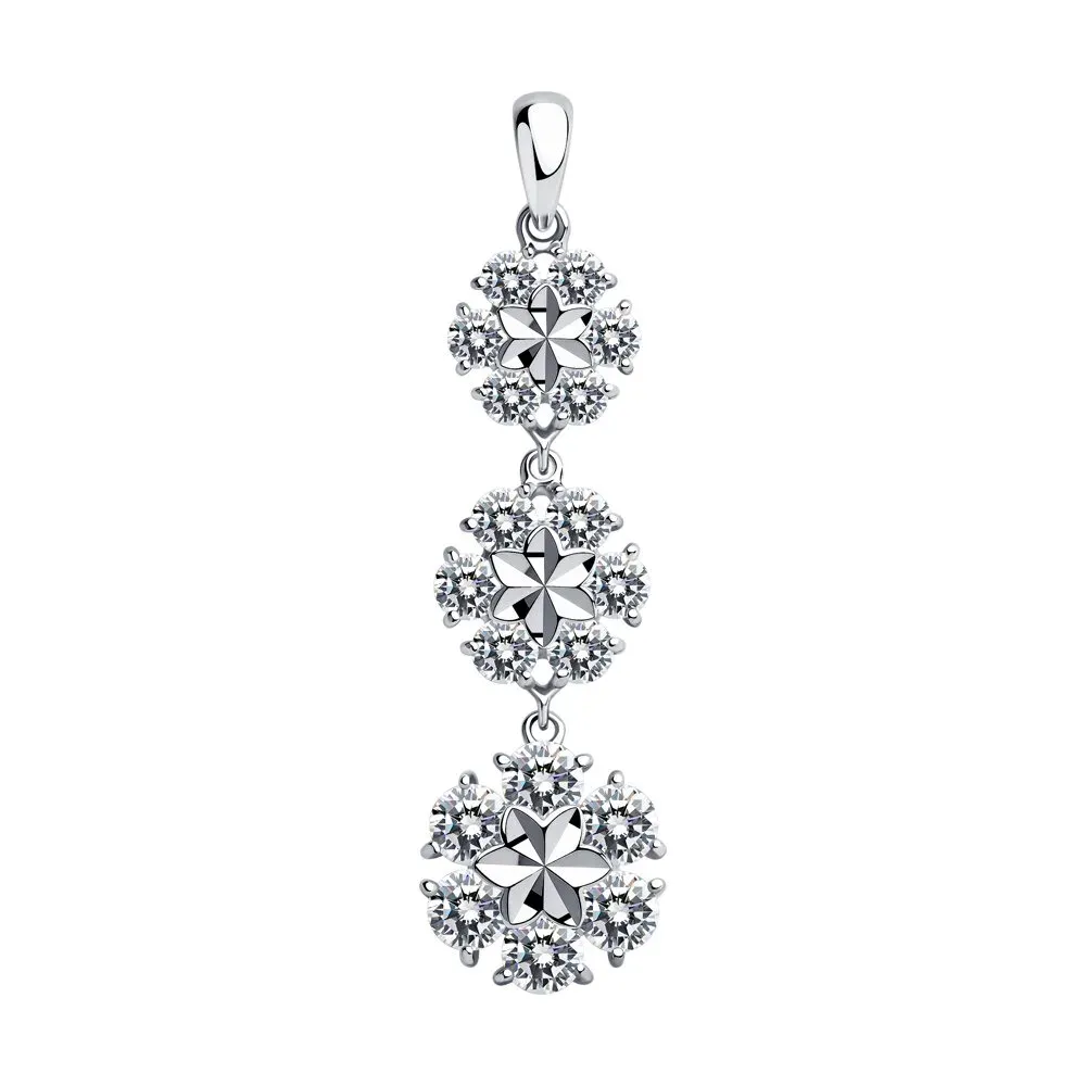 Серебряная подвеска с фианитом, 4,1 г