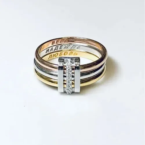 Серебряное кольцо с фианитом, 4,2 г