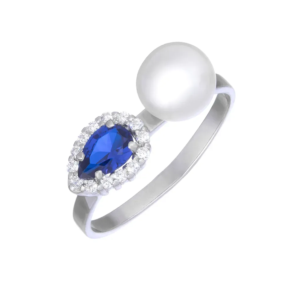 Серебряное кольцо с жемчугом, 2,1 г