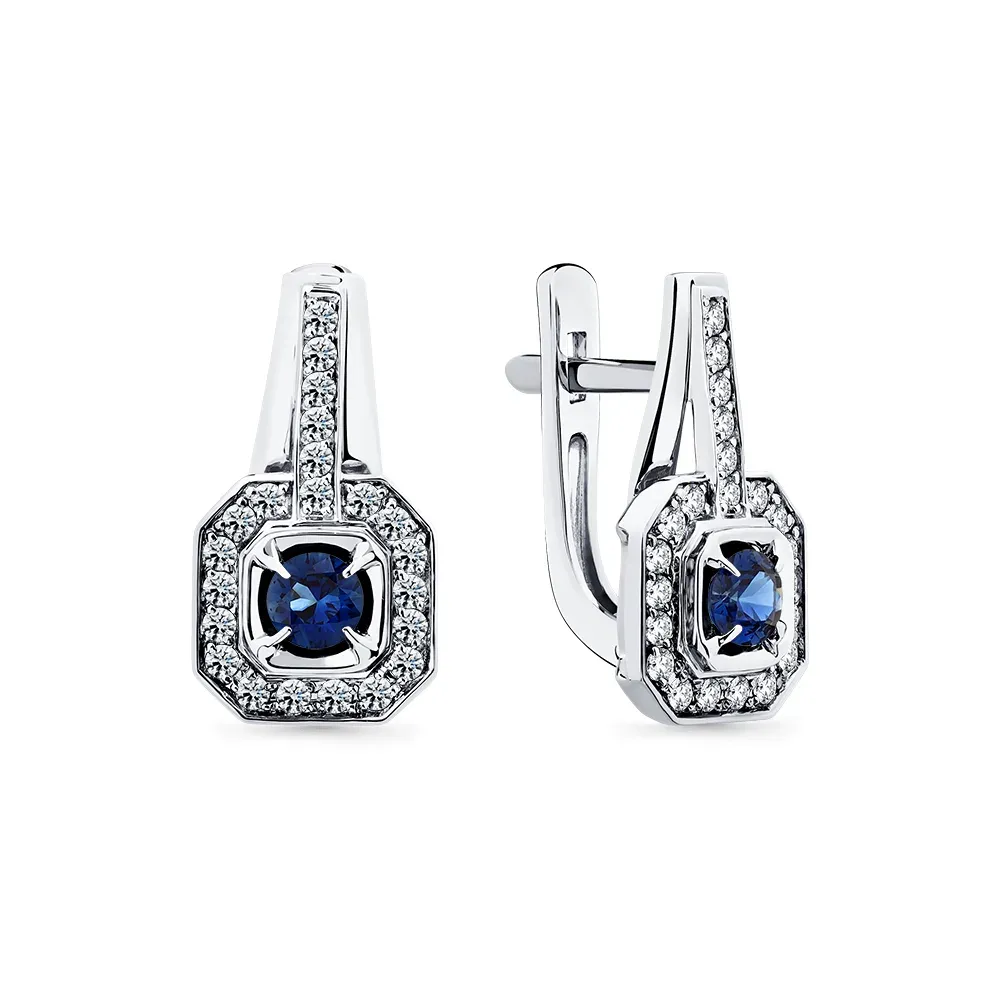 Серебряное кольцо с фианитом, 1 г, код 196038