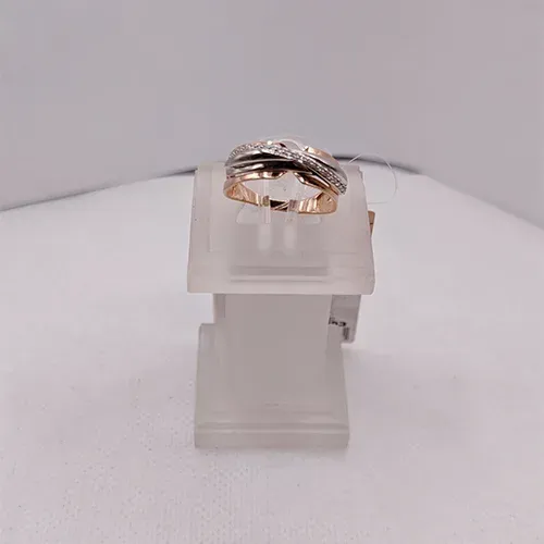 Золотое кольцо с фианитом, 2,55 г, р. 17,5