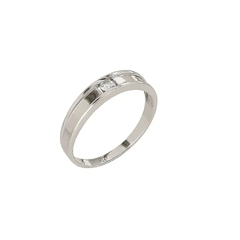 Бриллиант қондырылған алтын сақина, өлш. 17, коды 172556