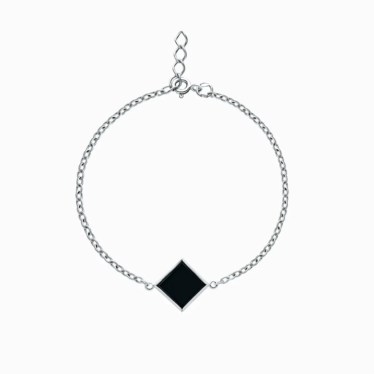 Серебряный браслет с ониксом, 2,33 г