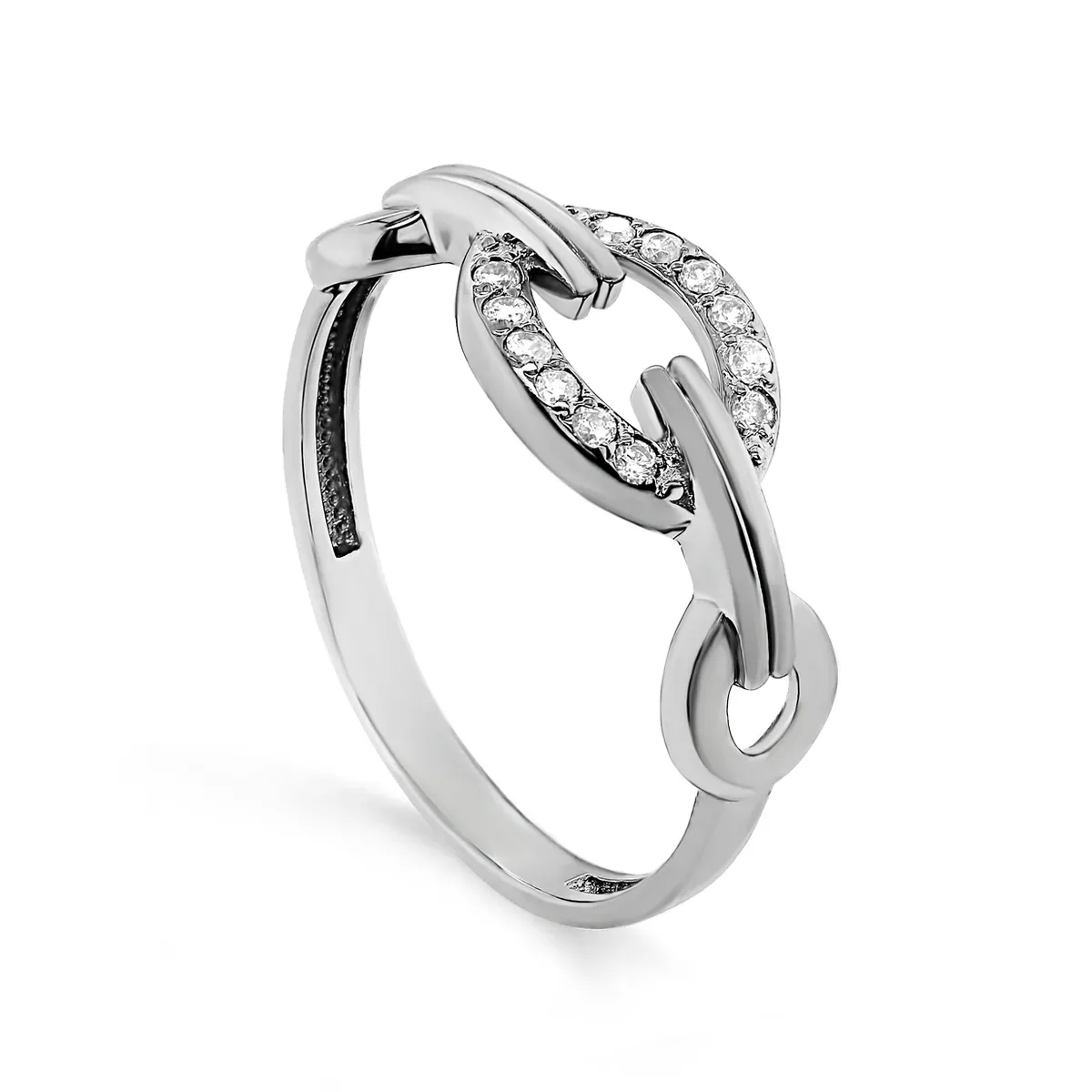 Серебряное кольцо с фианитом, 1,86 г