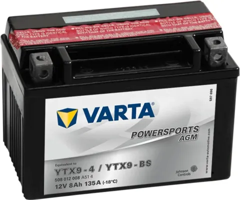 Аккумулятор VARTA Powersports AGM YTX9-BS 8 Ач 135 А
