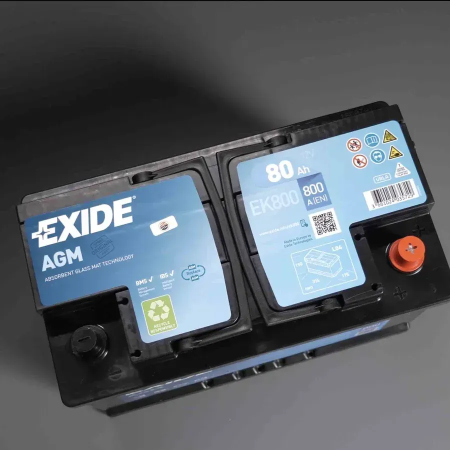 Аккумулятор Exide Start-Stop AGM EK800 80 А·сағ 800 А
