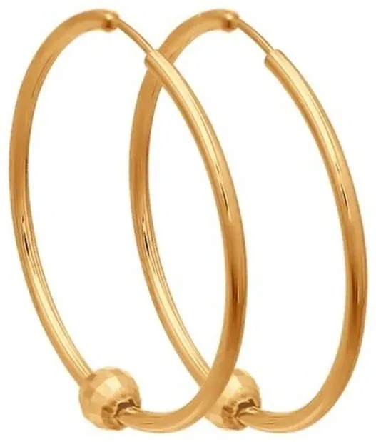 Золотые серьги, 1,53 г