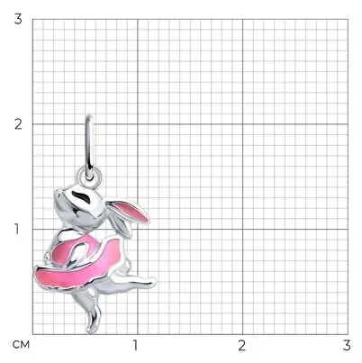 Серебряная подвеска с эмалью, 0,85 г