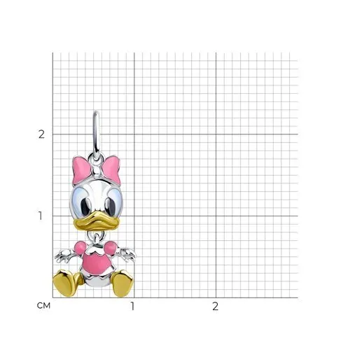 Серебряная подвеска с эмалью, 2,03 г