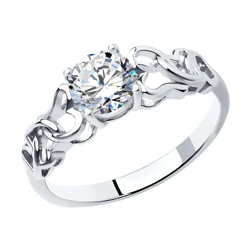 Серебряное кольцо с фианитом, 1,87 г