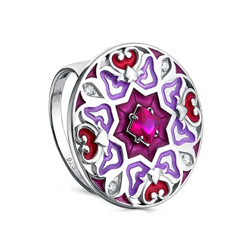 Серебряное кольцо с фианитом, 5,2 г